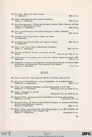 Zinn (Nr. 549-578)