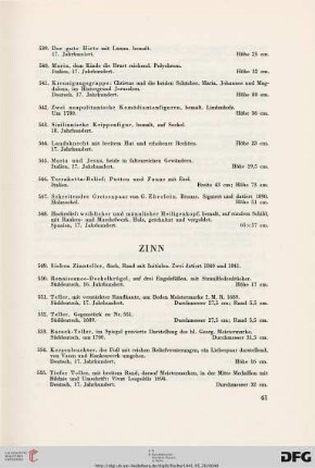 Zinn (Nr. 549-578)