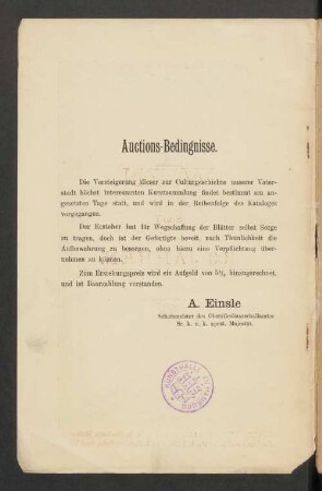 Auctions-Bedingnisse