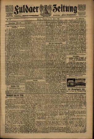 Zweite Ausgabe vom Montag, den 21. Juni 1909.