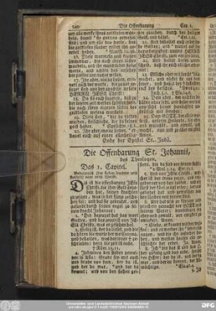 Die Offenbarung St. Johannis, des Theologen.