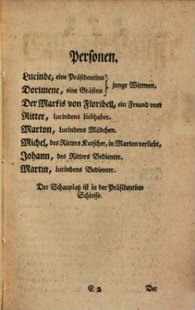 Der galante Laufer oder das Werk von einem Augenblick : ein Lustspiel