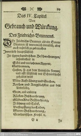 Das IV. Capitel Von Gebrauch und Würckung