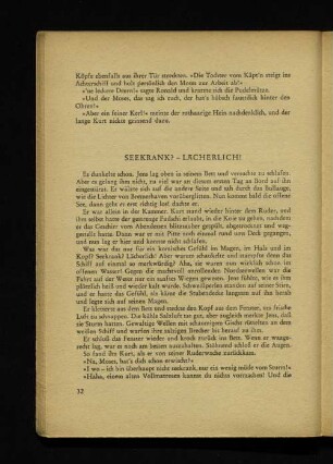 Seekrank? - Lächerlich!