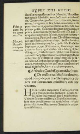 Articulus Confess. quartusdecimus
