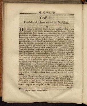 Cap. III. Consideratio phænomenorum specialior.