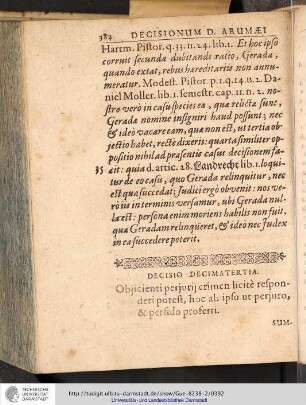Decisio Decimatertia. Objicienti perjurij crimen licité responderi potest, hoc ab ipso ut perjuro, & perfido proferri.