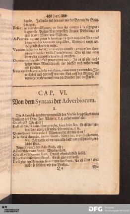 CAP. VI. Von dem Syntaxi der Adverbiorum.