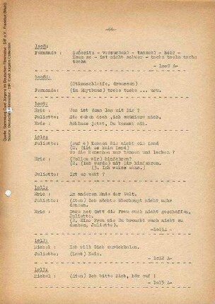 "Et Dieu créa la femme" - Dialoglistenexemplar von Curd Jürgens (Auszug), mit handschriftlichen Ergänzungen