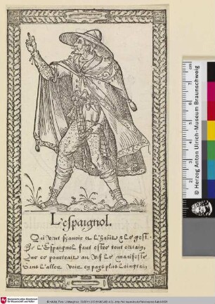 L'espaignol [Recueil de la diversité des habits, Kleidung eines Spaniers]