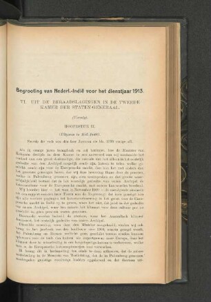 Begrooting van Nederl.-Indie voor het dienstjaar 1913.