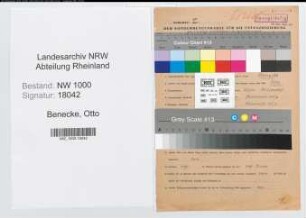 Entnazifizierung Otto Benecke, geb. 04.03.1903 (Schlosser)