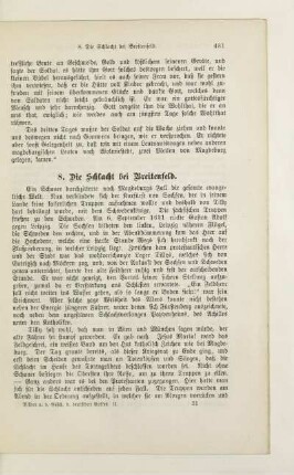 8. Die Schlacht bei Breitenfeld