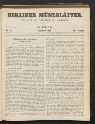 No. 184. Dezember 1895