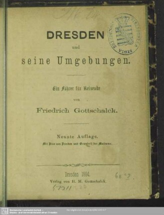 Dresden und seine Umgebungen : ein Führer für Reisende