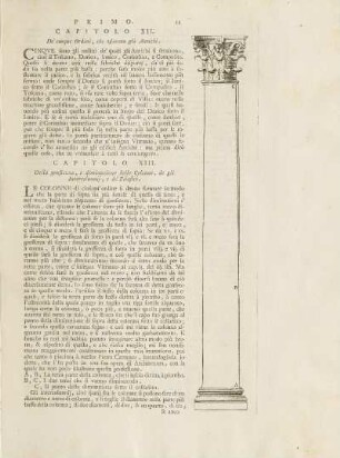 Capitolo XII. De' cinque Ordini, che vsarono gli Antichi