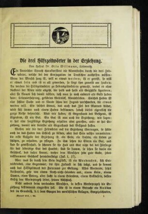 ¬Die¬ drei Hilfszeitwörter in der Erziehung