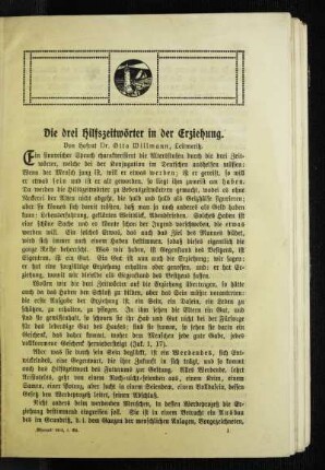 ¬Die¬ drei Hilfszeitwörter in der Erziehung