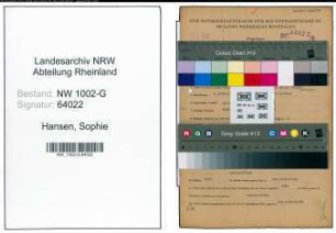 Entnazifizierung Sophie Hansen, geb. 10.02.1913 (Schneiderin)