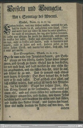Episteln und Evangelia