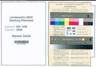 Entnazifizierung Daniel Stevens , geb. 11.05.1897 ()