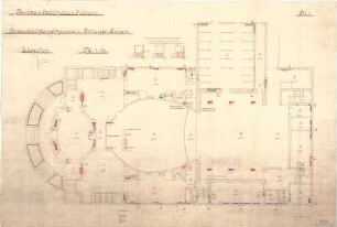 Fischer, Theodor; Heilbronn; Stadt-Theater - Niederdruckdampfheizungs - u. Lüftungsanlage (Grundriss EG)