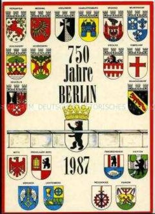 Postkarte zur 750-Jahrfeier Berlins