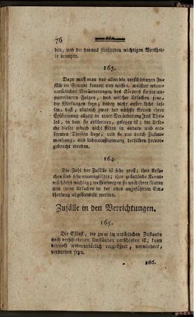 Zufälle in den Verrichtungen.