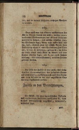 Zufälle in den Verrichtungen.