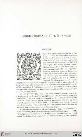 3. Pér. 17.1897: Correspondance de Belgique