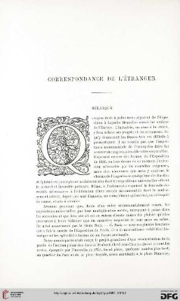 3. Pér. 17.1897: Correspondance de Belgique