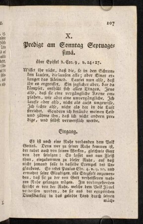 107-118, X. Predigt am Sonntag Septuagesima.