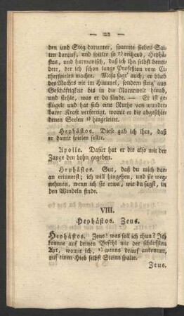 VIII. Hephästos. Zeus
