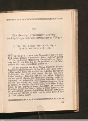 A) Zur Geschichte dieses adeligen Benedikterinnen-Stifts