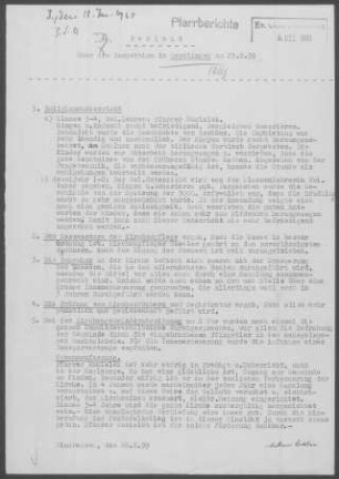 Merklingen (Alb): Inspektionsbericht 1959