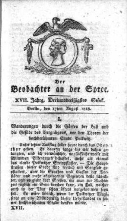 33. Stueck, 17. August 1818
