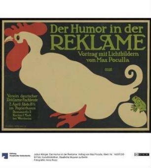 Der Humor in der Reklame. Vortrag von Max Poculla