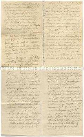 Handschriftlicher Brief eines Vaters an seinen Sohn zur Mobilmachung 1914