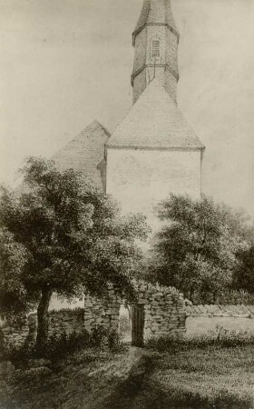 Ansicht der alten Plauener Kirche