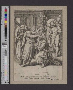 [Paulus wird von Hananias von seiner Blindheit geheilt]