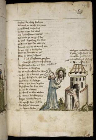 Kaiser Vespasian mit dem Antlitz Gottes, dem Vera Ikon vor Jerusalem.