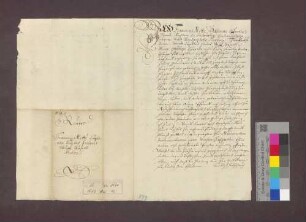 Revers des Franz Mette bei seiner Einsetzung als Kaplan des Stifts Basel.