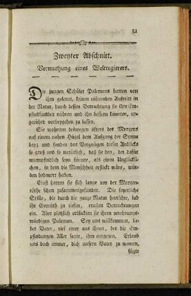Zweyter Abschnitt. Vermuthung eines Weltregierers.