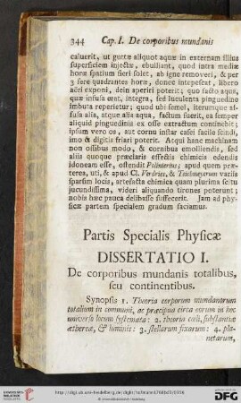 Partis Specialis Physicæ