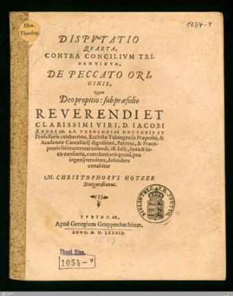 4: De Peccato Originis