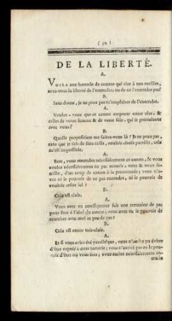 De La Liberté