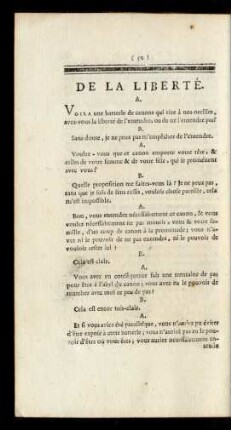 De La Liberté