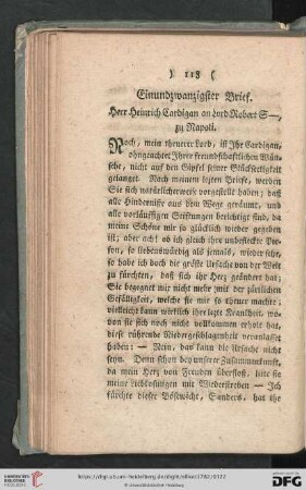 Einundzwanzigster Brief - Dreyßigster Brief