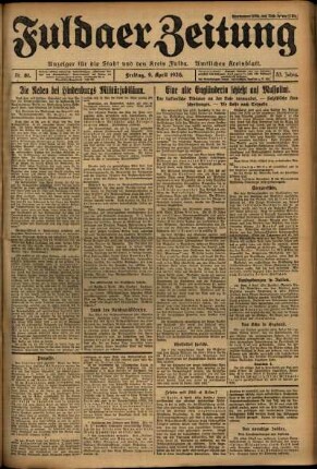 Ausgabe vom Freitag, den 09. April 1926.