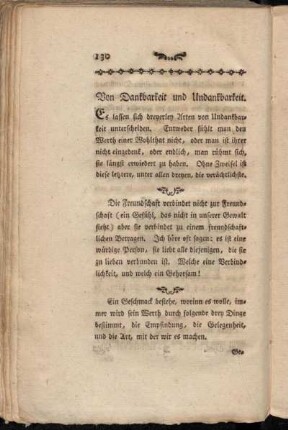 Von Dankbarkeit und Undankbarkeit.